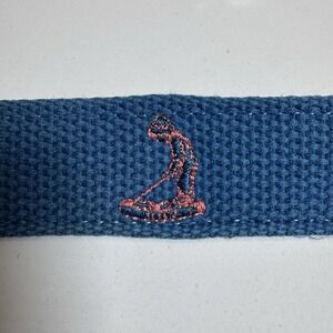 YRI Pinehurst 1895 Putter Boy Golf Belt Mens 40 Blue Embroidered Canvas Leather
